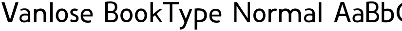 Vanlose BookType font download