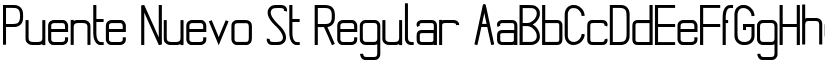 Puente Nuevo St Regular font