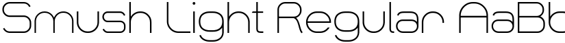 Smush Light Regular font