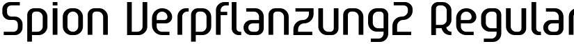 Spion Verpflanzung2 Regular font