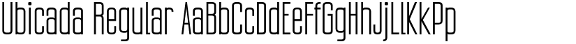 Ubicada Regular font