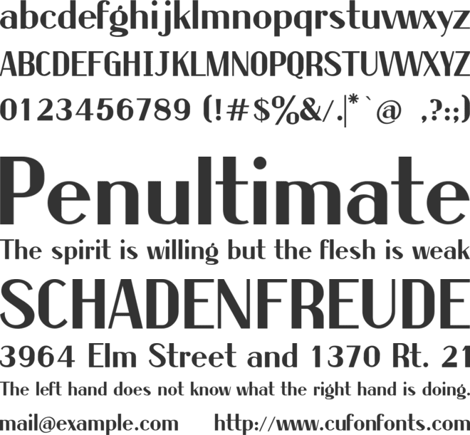 Raung Rivs font preview