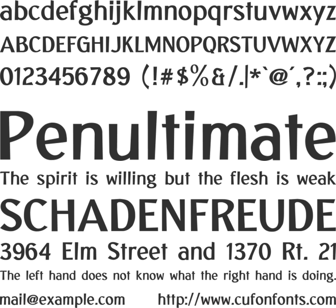 Sunda Prada font preview