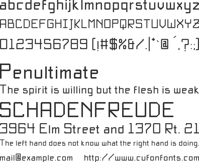 Básica-Unicode font preview