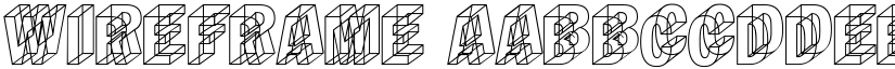 Wireframe font