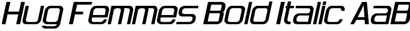 Hug Femmes Bold Italic font