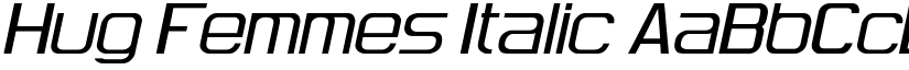 Hug Femmes Italic font