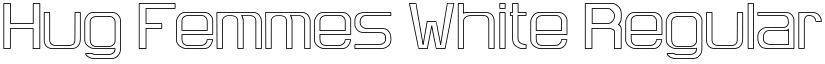 Hug Femmes White Regular font