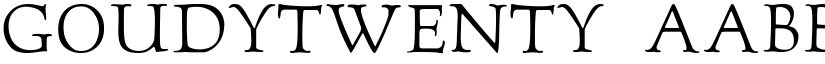 GoudyTwenty font