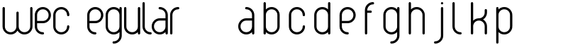 wec Regular font