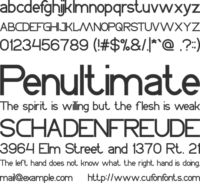 CYCLE font preview