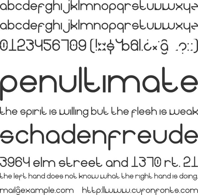 Dropping tears sans font preview