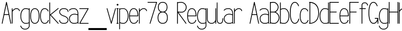 Argocksaz_viper78 Regular font