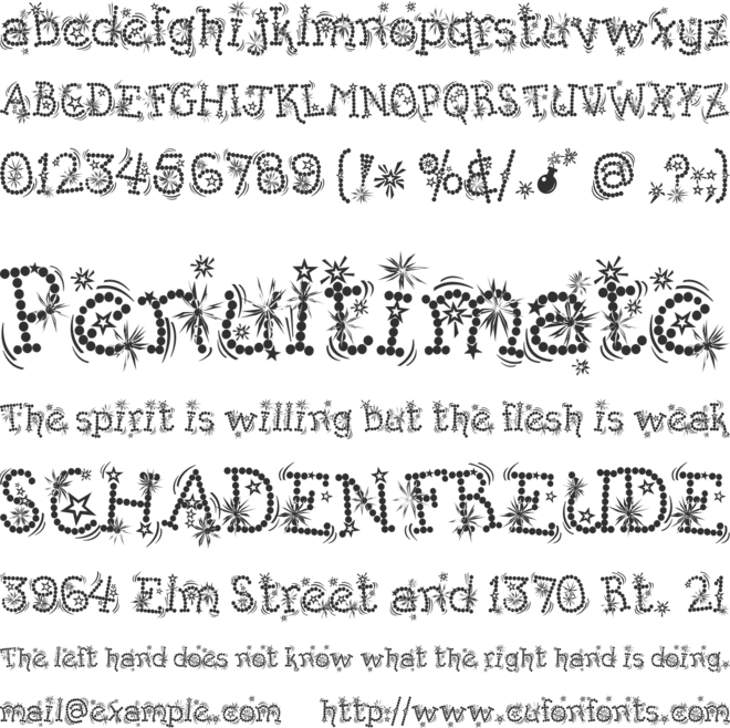 Kingthings Whizzbang font preview