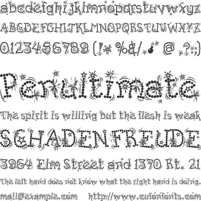 Kingthings Whizzbang font preview