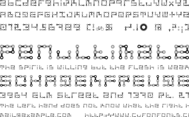 FK Chain font preview