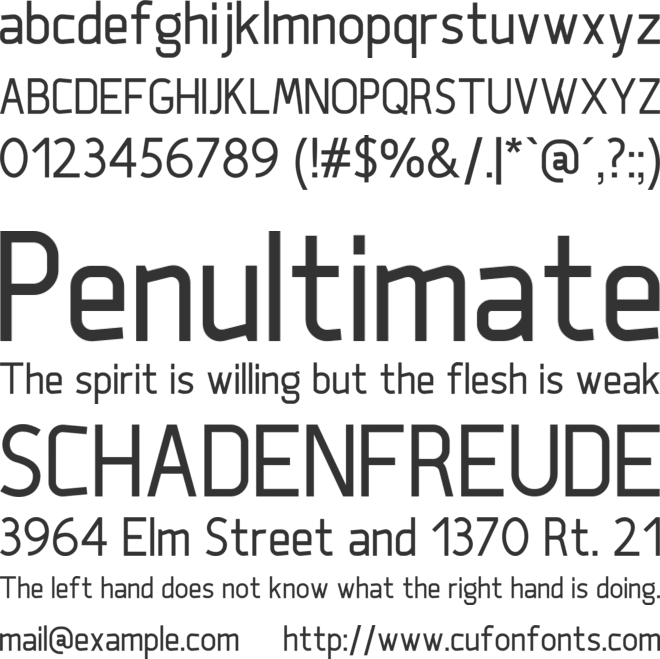 NeigaRegular font preview