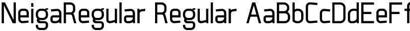 NeigaRegular Regular font