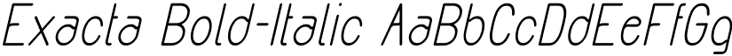 Exacta Bold-Italic font