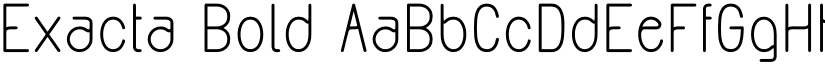 Exacta Bold font