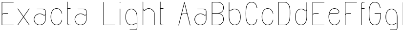 Exacta Light font