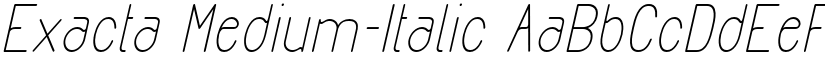 Exacta Medium-Italic font