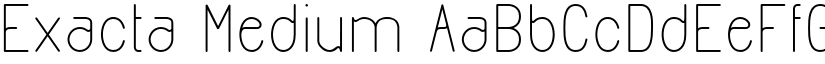 Exacta Medium font