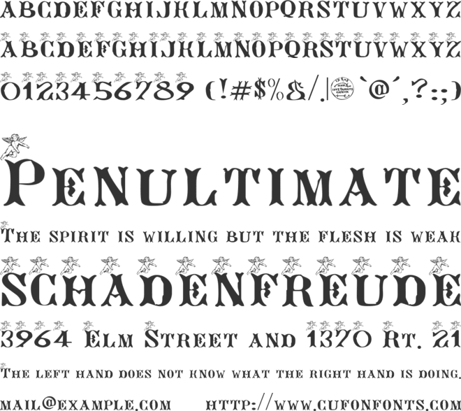 Ange Gardien font preview