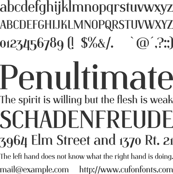 Identica font preview