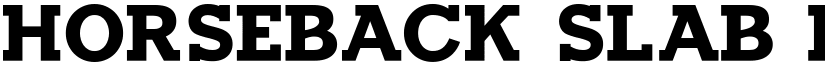 Horseback Slab Bold font