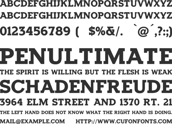 Horseback Slab font preview