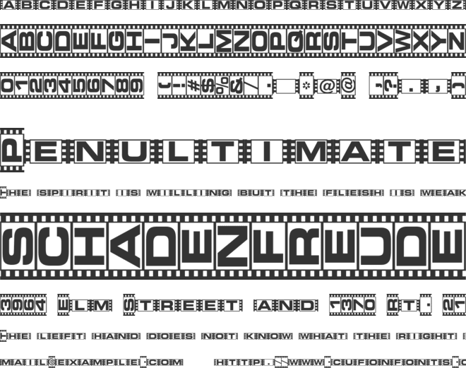 Vedette font preview