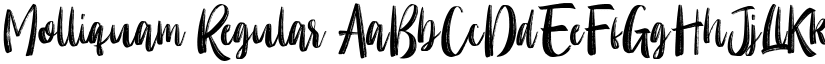 Molliquam Regular font