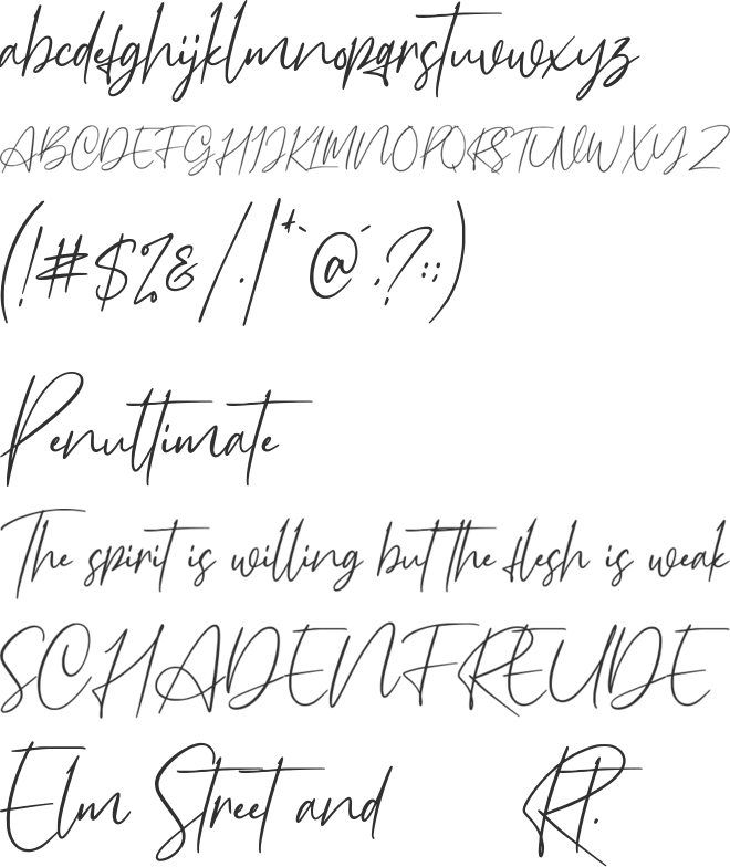 My Autumn font preview