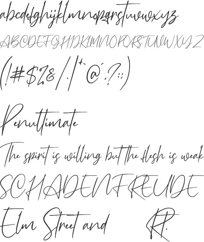 My Autumn font preview