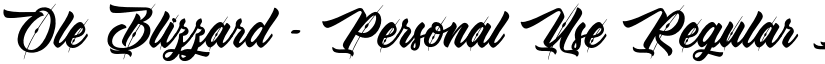 Ole Blizzard - Personal Use Regular font