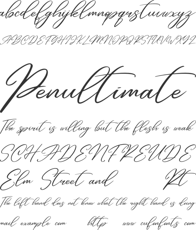 Andasia font preview