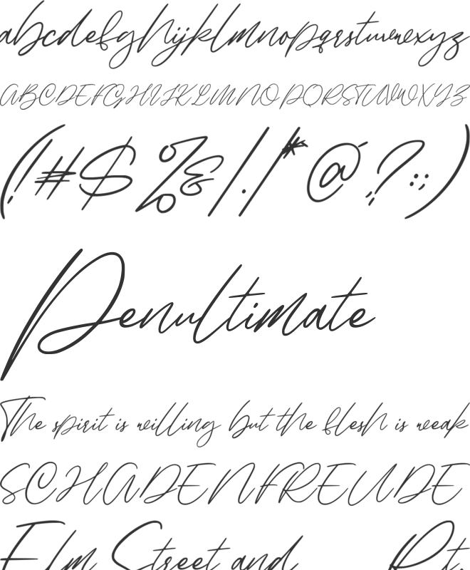 Alinnea font preview