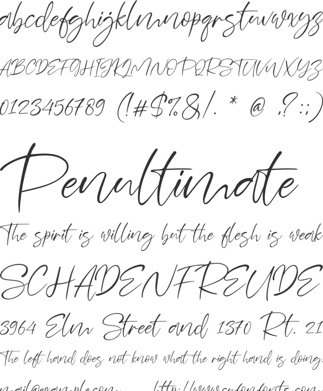 Sheenaz font preview
