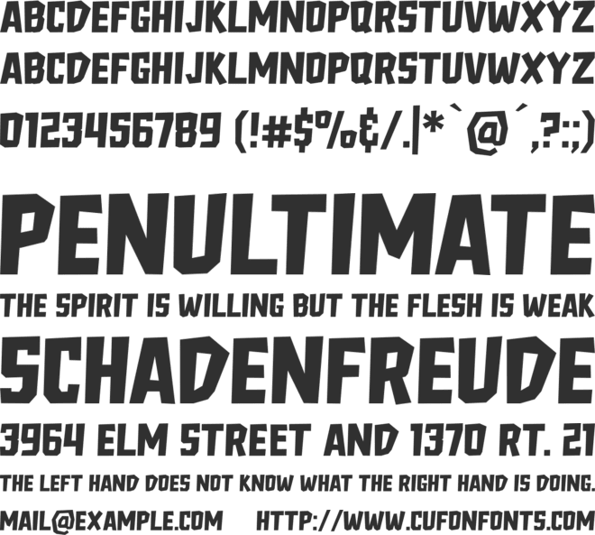 Freich font preview