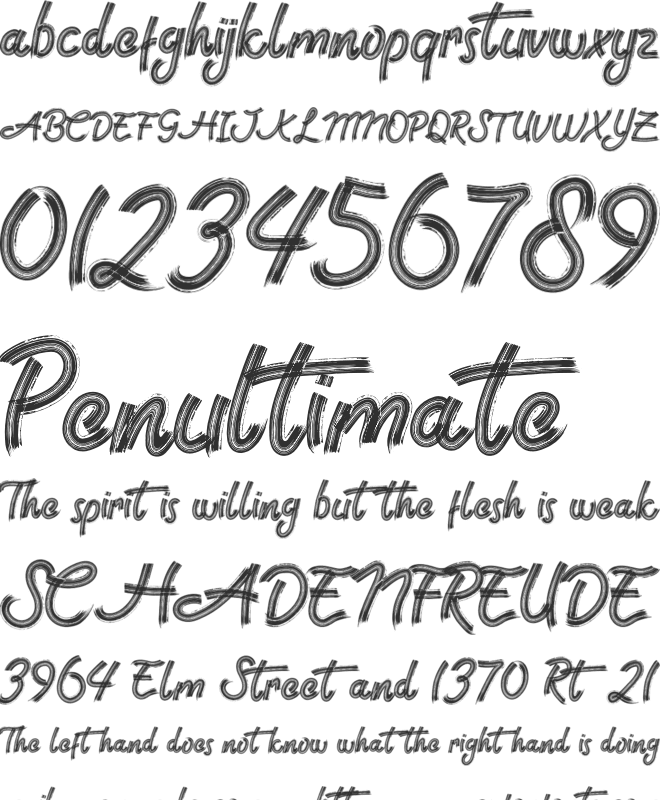 Rock Brush Pro font preview
