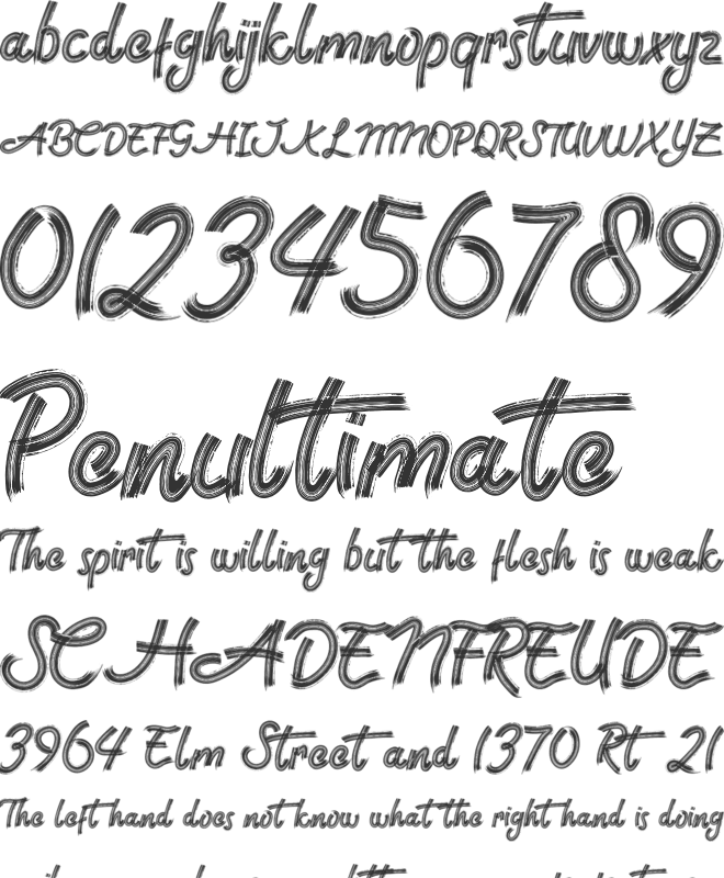 Rock Brush Pro font preview