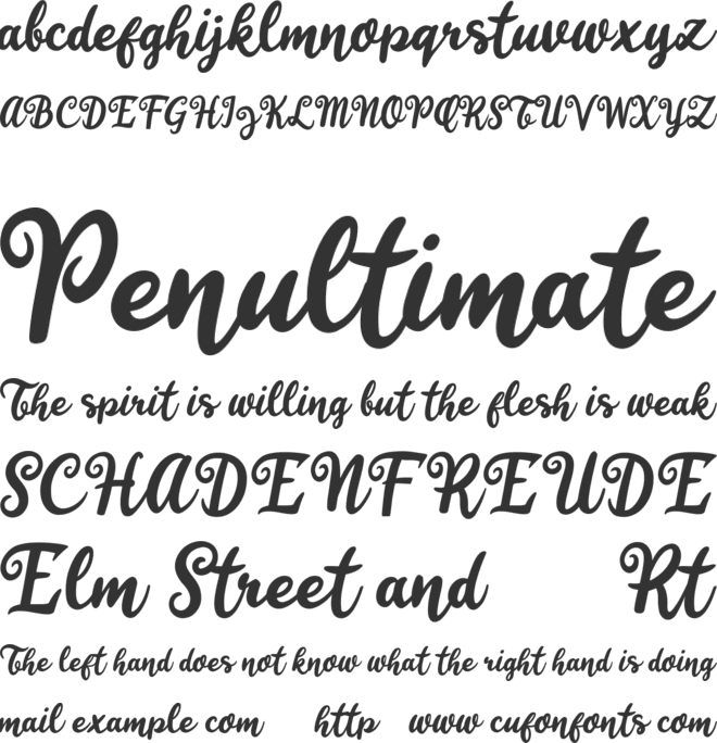 Happy Sunday font preview