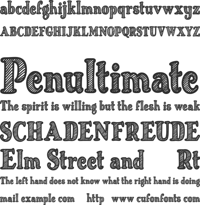Just Mandrawn font preview