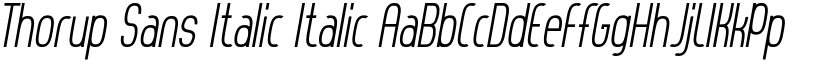 Thorup Sans Italic Italic font