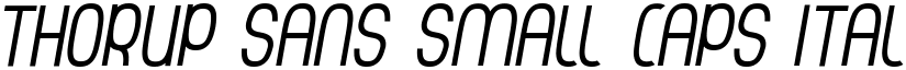 Thorup Sans Small Caps Italic Italic font