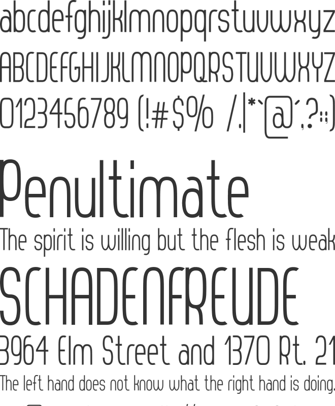 Thorup Sans font preview