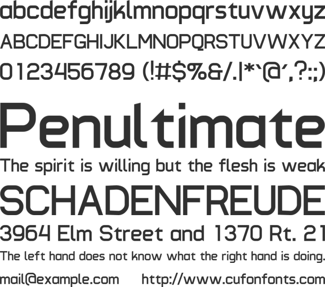 Typomoderno font preview