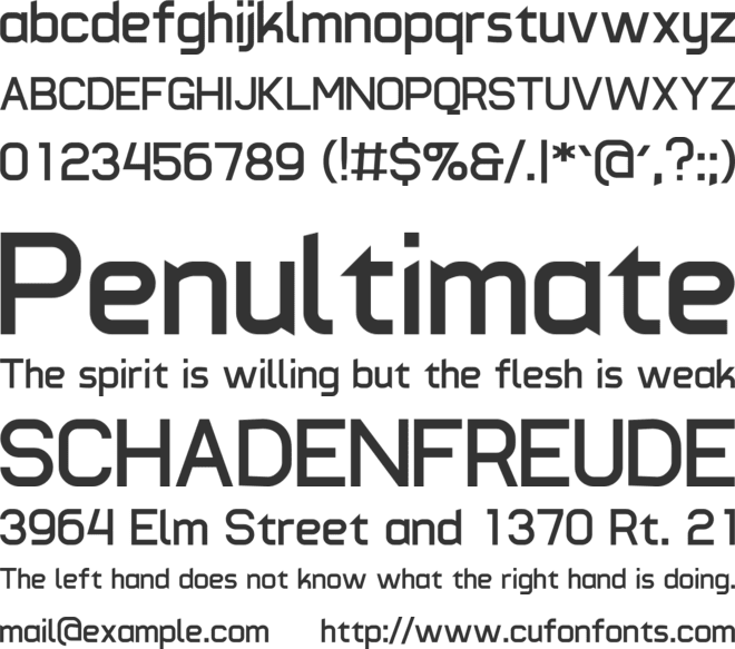 Typomoderno font preview