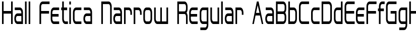 Hall Fetica Narrow Regular font